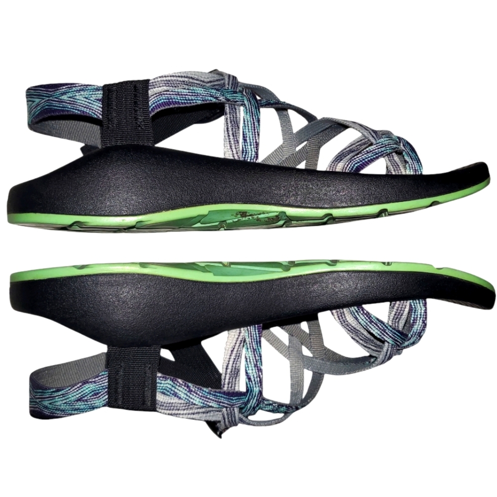CHACO ZX/2 Sport Classic Purple/Teal Strappy Buckle Vibram Sandals Women's SZ 9 - Picture 8 of 12
